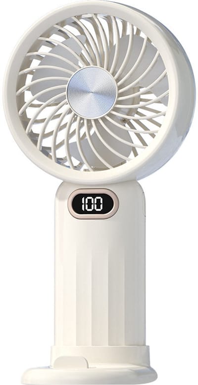 VHV-Draagbare Bureauventilator - Krachtige Turboventilator met USB Oplaadfunctie - Stille Tafelventilator met Snelle Verkoeling voor Kantoor, Slaapkamer en Kamperen - Mini Ventilator - Wit