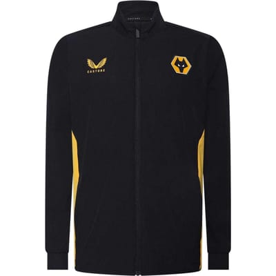 Castore Wolverhampton Wanderers FC-anorak voor heren (Kaviaar/Oudgoud)