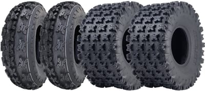 22x11.00-9 & 21x7.00-10 Slasher ATV-banden voor quads, goedgekeurd voor de openbare weg, 6-laags (set van 2 & 2)