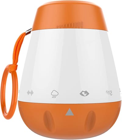Baby Slaapmachine - Geluidenapparaat Rustgevend - Baby Slaap Helpen - Intelligente Spraakactivering - 10 cm Hoog - Wit