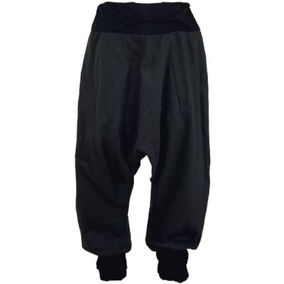 Guru-Shop Stoffen broek - Unisex Goa Aladin Pluderhose - schwarz - S tot L - zwart
