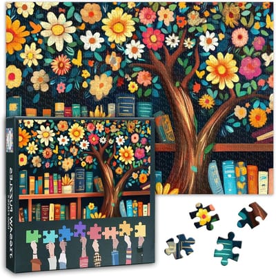 Bloemenboom Puzzel - Volwassen Legpuzzel - Ontspannend Spel - Gedetailleerd Ontwerp - 70 x 50 cm - Multicolor