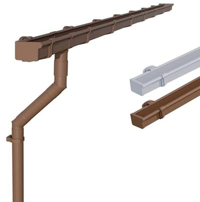 Dakgotenset voor terras en carport - 83mm 8m grijs