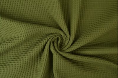 Wafelstof - 1 meter - Per meter - Mosgroen - 150cm breed
