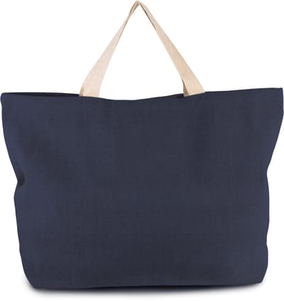 Kimood Grote, rustieke shopper/reistas KI0260 - Navy - One size