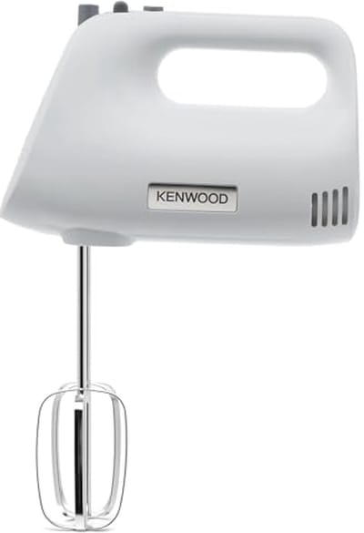 Handmixer met Turbo Functie en RVS Kneedhaken - Perfect voor Bakken en Koken - 450 Watt, Wit
