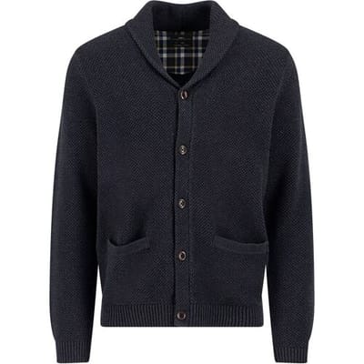 Fynch-Hatton Vest Solid Color Buttoned Shawl Collar Charcoal / male