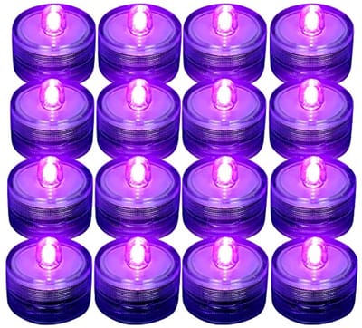 Waterdichte Paarse LED Theelichtjes voor Onderwater Gebruik - Vlamloze Kaarsen voor Tafel Decoratie