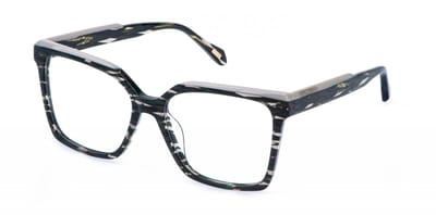 Just Cavalli VJC160 Fantasia verde/nero/marrone lucido 55/16/140 WOMAN Brilmonturen