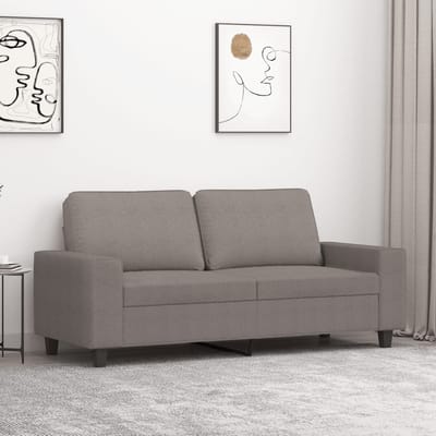 vidaXL - Tweezitsbank - 140 - cm - stof - taupe