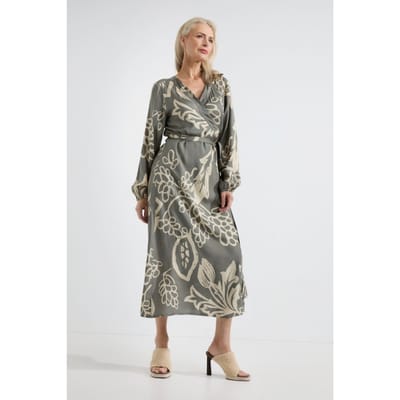 Josephine & Co Alise Dress Pesto Print Maat: 34 | Maxi Jurken Outlet | Dames | Grijs