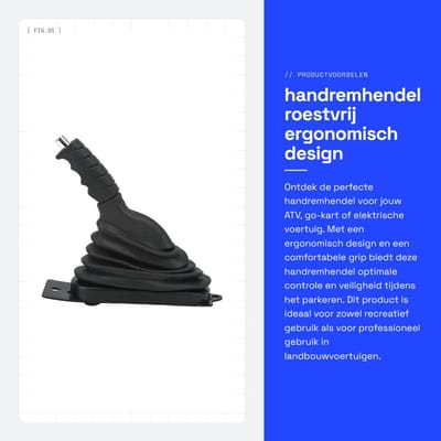 Dailygoods handremhendel - roestvrij - ergonomisch design - comfortabele grip - parkeerremhendel - universeel toepasbaar - geschikt voor e...