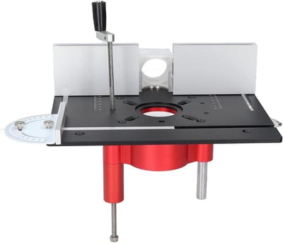 Freesliftsysteem - Tafelinzetplaat - Houtbewerking Precisie - Aluminium Legering - 0-47 mm Hefbereik - Zwart