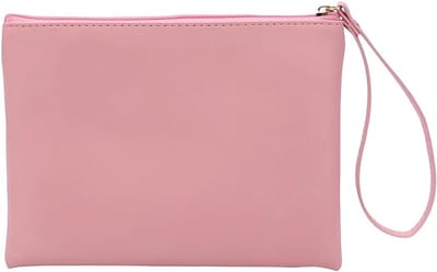 Dames Faux Leren Handtas met Ritssluiting, Draagbaar met Polsband, Multifunctioneel en Waterproof voor Cosmetica en Belangrijke Spullen