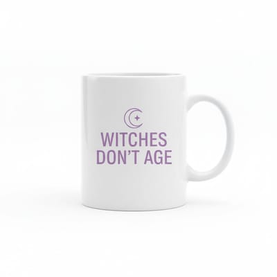 Grappige Heksen Tekst Koffiemok “Witches Don’t Age” – Magische Humor Cadeaumok – Keramische Koffiebeker 330 ml