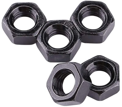 Dailygoody - Hex Moer - Zeskantmoeren - Verzinkt - Zwart - Metrische Draad - Voor diverse toepassingen - Voor M2, M2.5, M3, M4, M5