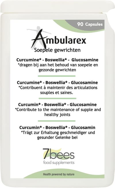 Bees Ambularex - Soepele Gewrichten - Met Curcumine & Boswellia - 90 Plantaardige Capsules