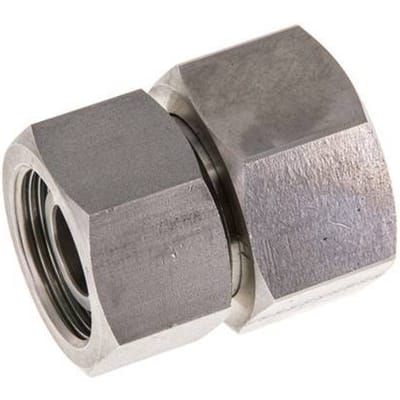 25S & 30S RVS Rechte met Draaidoorvoer 400bar FKM O-ring en Afdichtconus ISO 8434-1