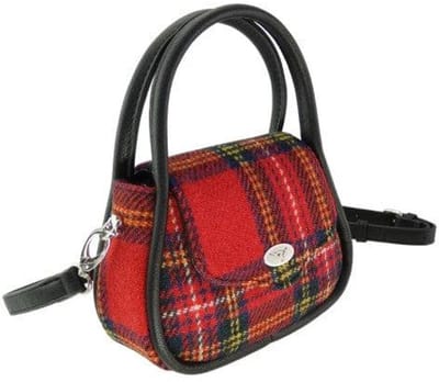 Mini Handtas Buchan Royal Stewart - 20 x 14 x7 - Schouderband - Harris Tweed - Glen Appin of Scotland