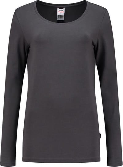 Tricorp t-shrt lange mouw dames - 101010 - donkergrijs - maat 3XL