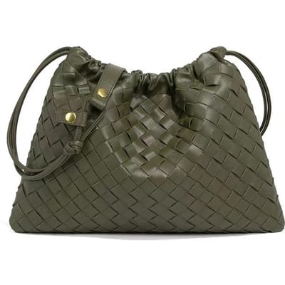 Lucky Bag, Dames schoudertas, Handgeweven tas, Gekreukelde Wolk Tas, Modieus, Trendy en Retro Crossbody Tas gray