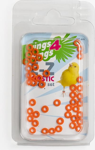 Plastic ringen geschikt voor E-Z ringpistool - Fluor oranje - Vogelringen - Benodigdheden - Overig - Lori