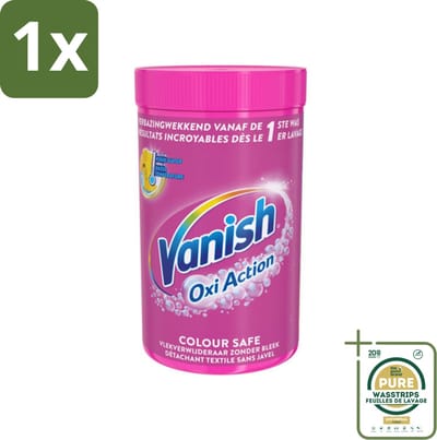 1 x Vanish Oxi Action - Veilige Kleur - Vlekkenverwijderaar Poeder - Zonder Bleek - Gekleurde Was - 1.5 Kg- Vlekverwijderaar - Kleur Veilig - Wasmiddel - Poeder - Gekleurde Was