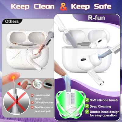Compatibele Hoes voor AirPods Pro 2 met Reinigingsset en Auto Pop-up Cover - Dennengroen