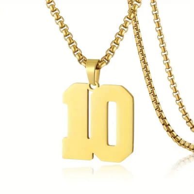 Livano Ketting - Heren - Staal - Nep zilver - Met Hanger - Nep Goud - 10