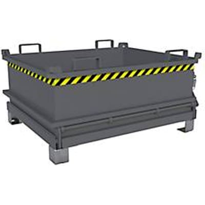 Bauer Mini-klapbodemcontainer MSB 400 - 1200 x 1000 x 625 mm - muisgrijs RAL 7005