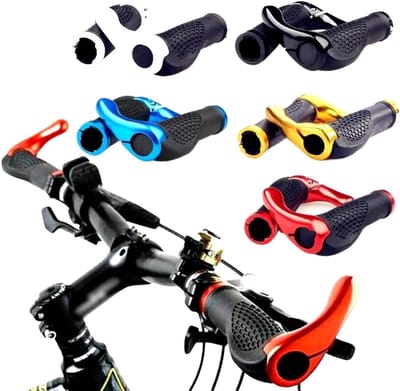 Fietshandgrepen - Fietsgrepen Stuur - Comfortabel Fietsen - Antislip Rubber - 14 cm - Wit
