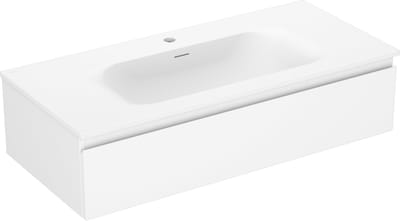 Mexen Orio badkamerkast 100 cm met wastafel Vela, 1 lade, wit mat - 91A10-10023-1-BF01-W23M01