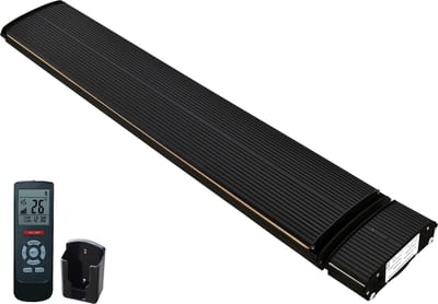 Quality Heating – Heater – Terrasverwarmer hangend – Terrasverwarming elektrisch - Infrarood terrasheater - black heater - 1800Watt - Vermogen instelbaar