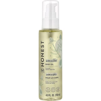 The Honest Company, Sensitive Body Oil, Geurvrij, 4 fl oz (118 ml) beige