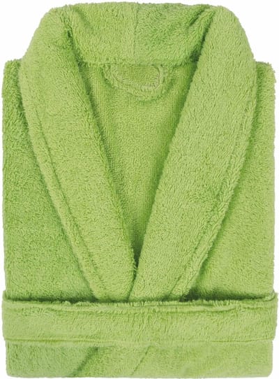 Badjas Badstof Uni Pure Royal met Shawlkraag Groen col 2612 Maat S