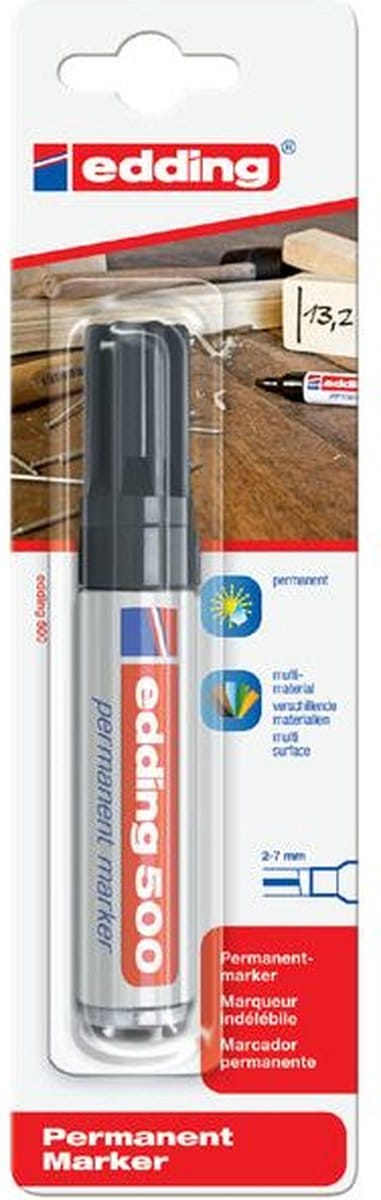 Edding - Viltstift edding 500 schuin 2-7mm zwart | 6 stuks