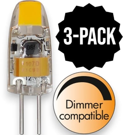 3-Pack | Capsule steeklampje - G4 - 1W - Koel Wit - 4000K - Dimbaar