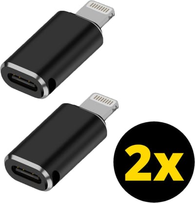 ThunderGold 2x 8-pins naar USB C Adapter - Geschikt voor iPhone Lightning - 8-pins naar USB C Converter - 8-pins naar USB-C Female - Geschikt voor Data en Opladen