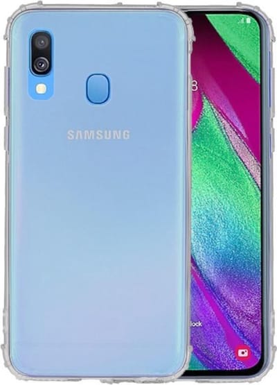 Schokbestendig Back Cover Hoesje - Shockproof Telefoonhoesje -  Geschikt voor Samsung Galaxy A40 - Transparant