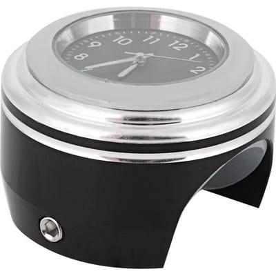 Modification Moto Support Guidon Montre à Quartz Étanche Accessoires White with Black Dial gray