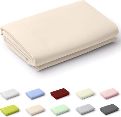 Zavelo Laken Deluxe Zand - 100% Katoen - 1-persoons 150x250 cm - Bovenlaken - Onderlaken - Extra Zware Kwaliteit - Super zacht - Hotelkwaliteit