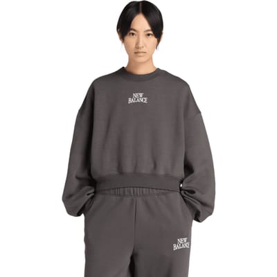 New Balance fleece Sweatshirts Dames - Zwart - Maat L - Katoen Jersey