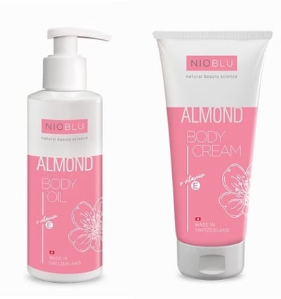 NioBlu - Almond - Bodyoil - & - Bodycream- Set