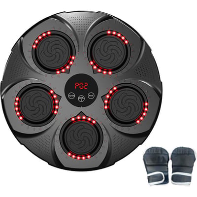 Muzikale Boksmachine met Handschoenen Elektronisch BT Intelligente Bokszak Wandmontage Boksen rood