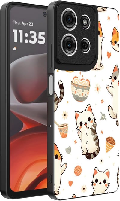 Smartphonica Telefoonhoesje Geschikt voor Motorola Moto G15 met katten opdruk - TPU backcover case cat design geschikt voor Motorola Moto G15