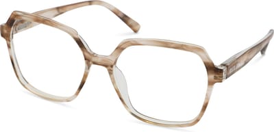 Leesbril Vista Bonita MIRA - Kleur Maple - Sterkte +1.00 - Moderne leesbril - Groot stevig montuur - Comfortabele pasvorm - Hoogwaardige leesglazen - Inclusief leuk brillenhoesje en poetsdoekje
