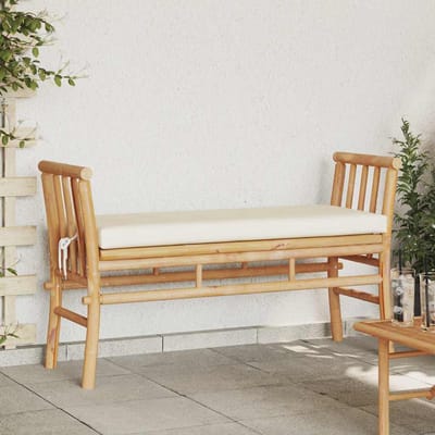 vidaXL - Tuinbank - 2 - -Seater - 110 - x - 38 - x - 65cm - Bamboe - Bruin - Rechthoekig