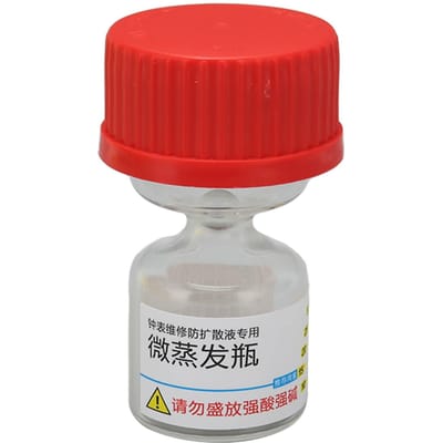 Micro-flacon en verre pour l'évaporation, outil de réparation de montres pour Epilame Fixodrop Lubeta, prévention de la volatilisation des liquides et diffusion de liquide red