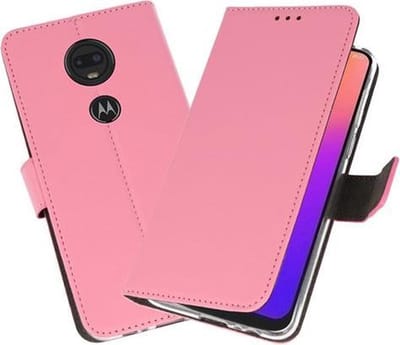 Bestcases Pasjeshouder Telefoonhoesje Motorola Moto G7 - Moto G7 Plus - Roze