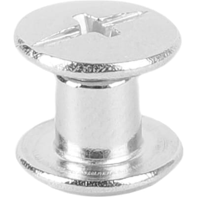 50 Ensembles Rivets à Vis M4 5x5x9.5mm Tête Ronde Plate Acier Inoxydable Vis Chicago pour Reliure white